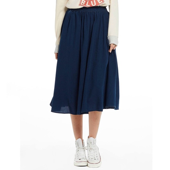 Scotch & Soda Dresses & Skirts - Scotch & Soda Draped Skirt In Washed Indigo Small